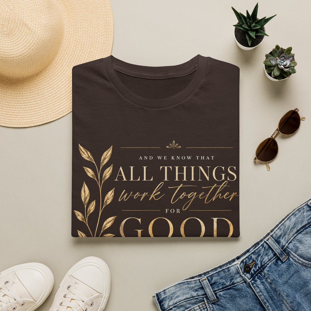 Romans 8:28 T-Shirt — Inspirational Christian Scripture Tee