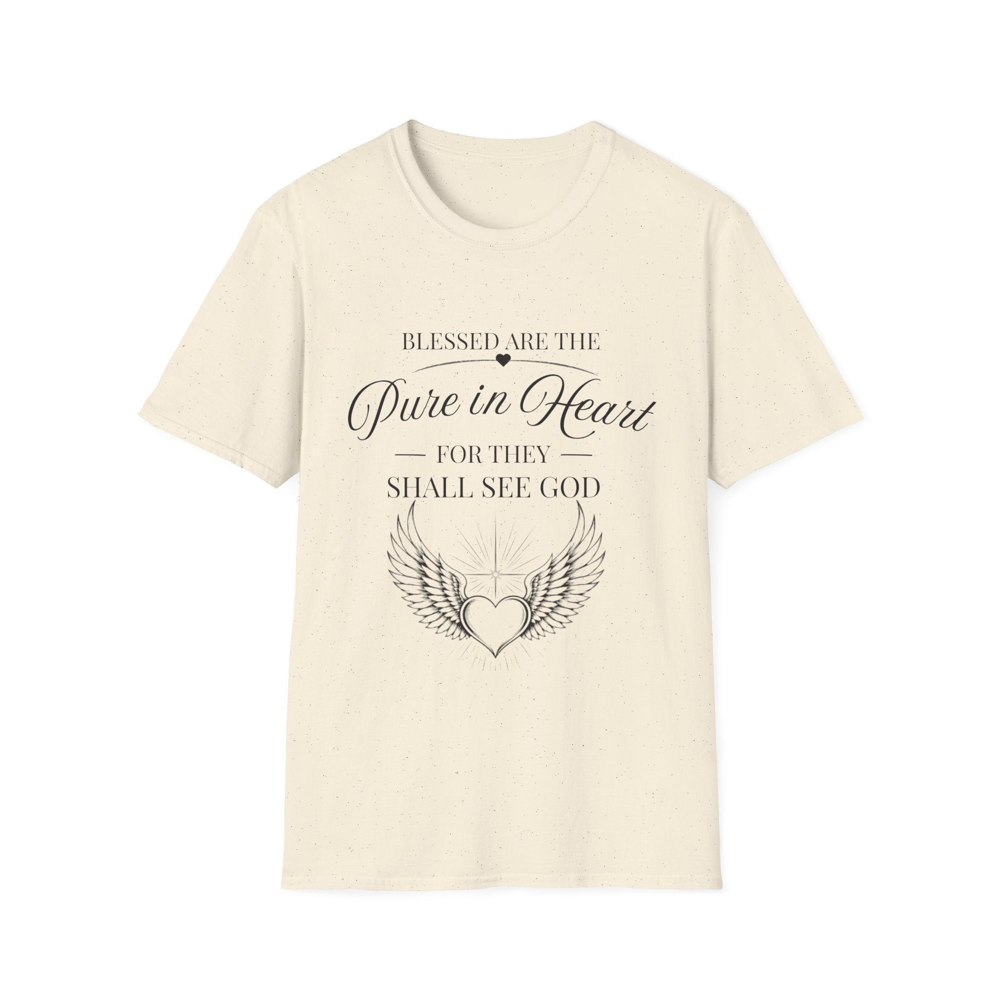 Matthew 5:8 T-Shirt — "Blessed are the Pure in Heart" Inspirational Faith Tee