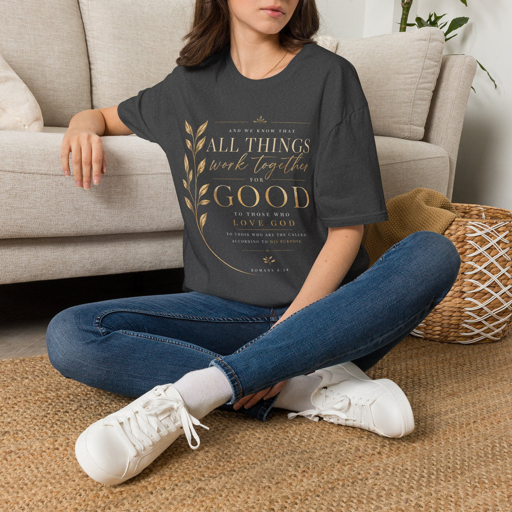 Romans 8:28 T-Shirt — Inspirational Christian Scripture Tee