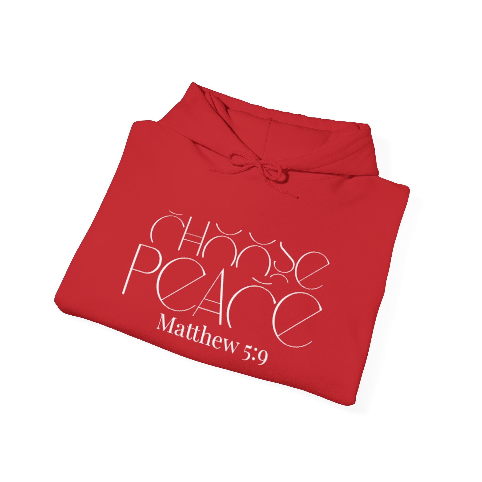 Choose Peace Hoodie – Matthew 5:9 Christian Faith Pullover (Holy Habits Back Design)