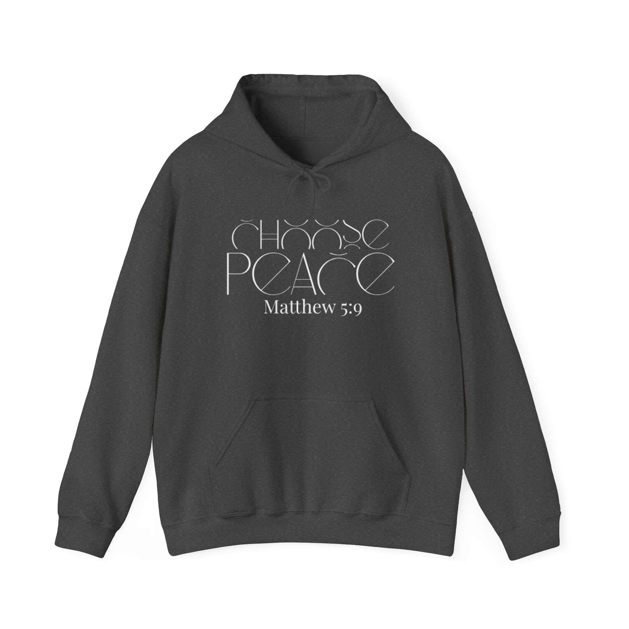 Choose Peace Hoodie – Matthew 5:9 Christian Faith Pullover (Holy Habits Back Design)