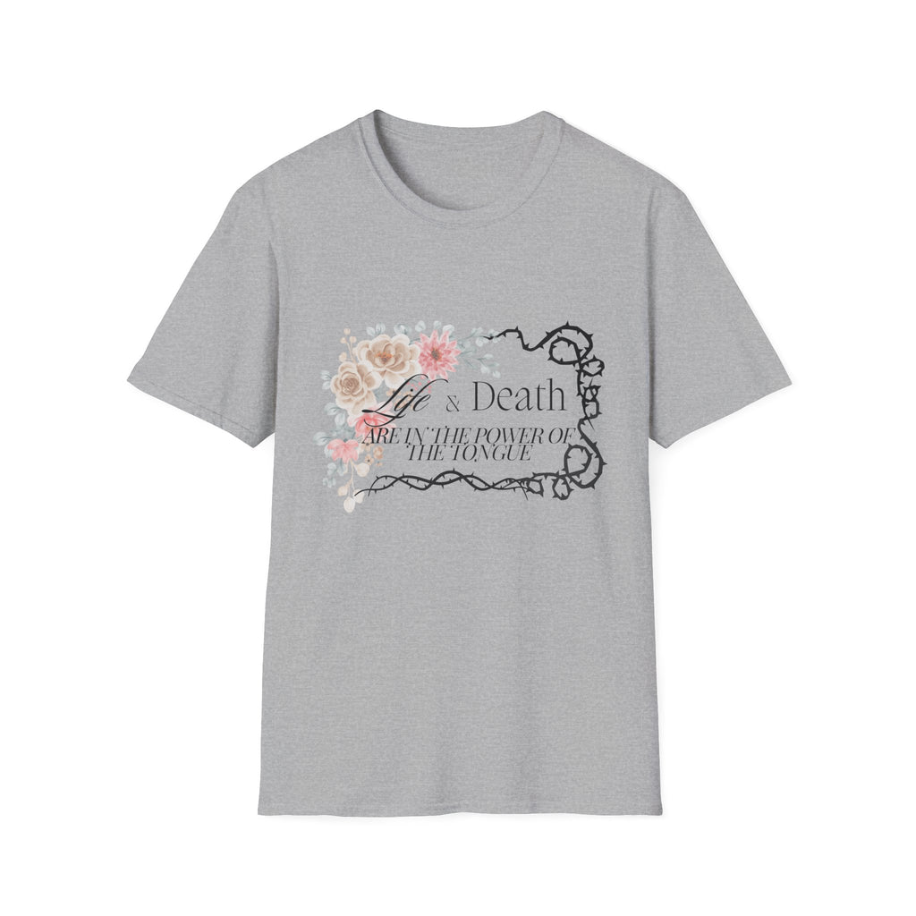 Proverbs 18:21 Vintage Floral Graphic T-Shirt