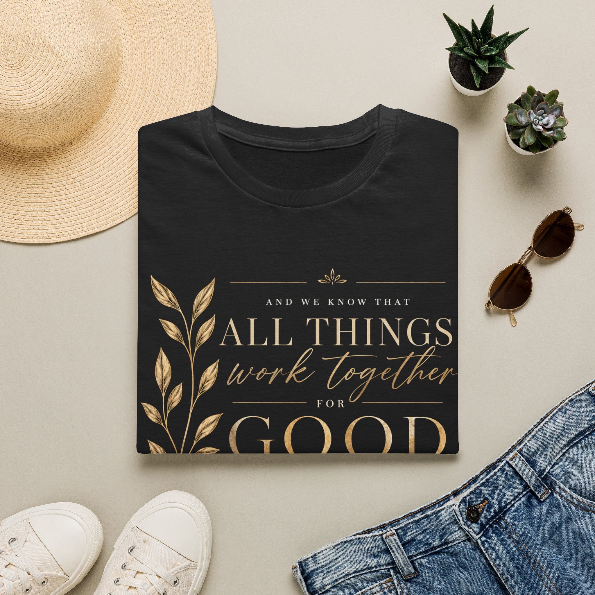 Romans 8:28 T-Shirt — Inspirational Christian Scripture Tee