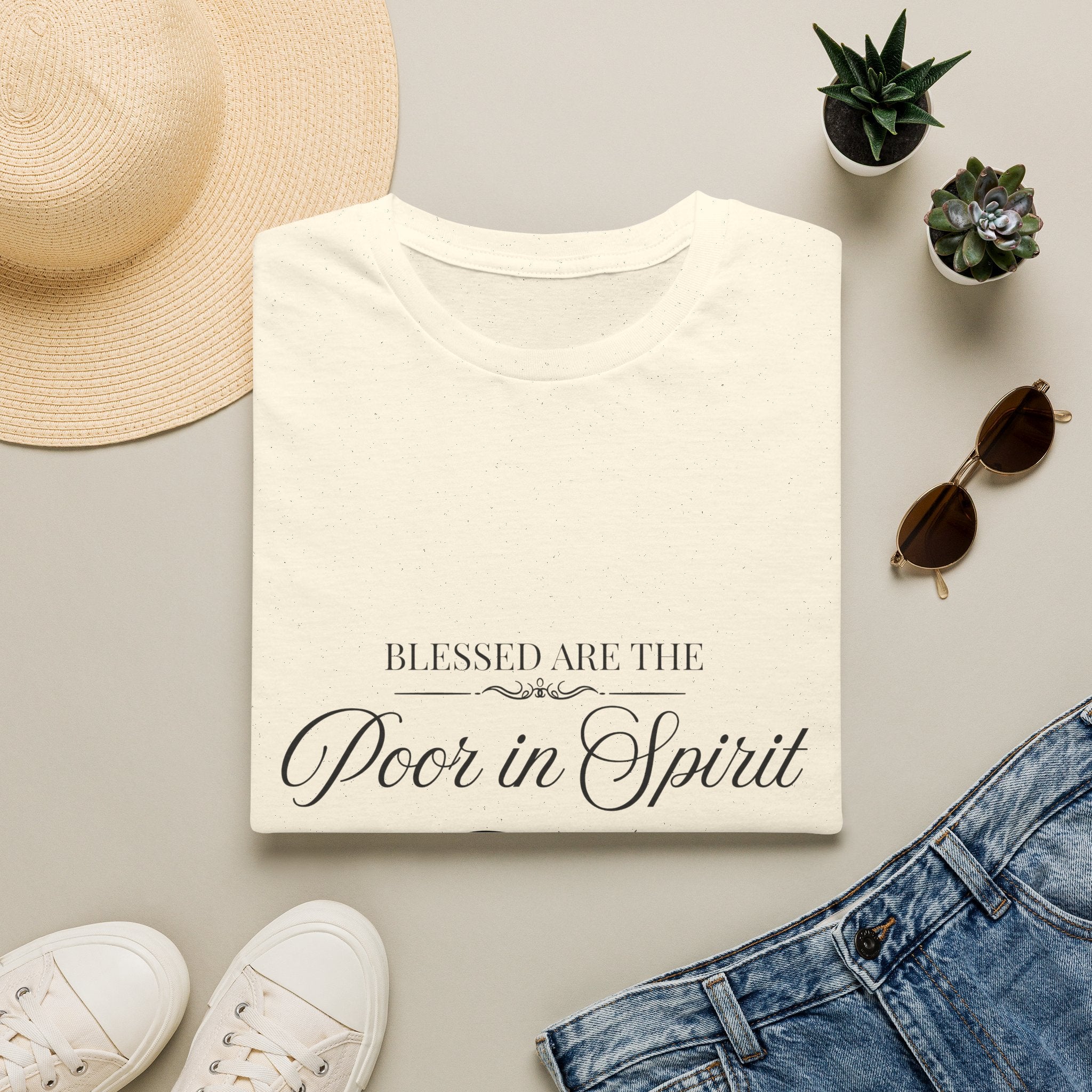 Blessed Are the Poor in Spirit T-Shirt — Inspirational Christian Tee