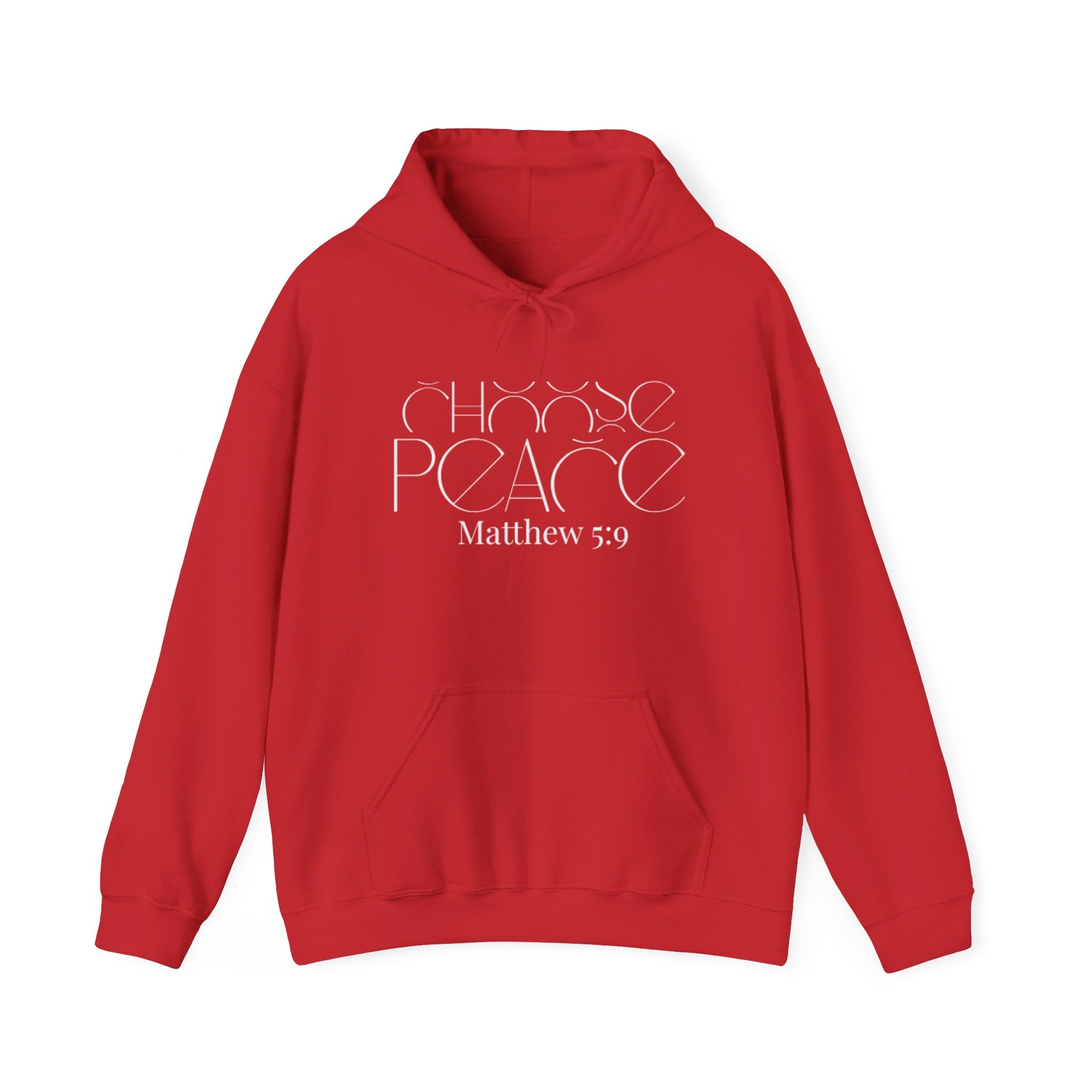 Choose Peace Hoodie – Matthew 5:9 Christian Faith Pullover (Holy Habits Back Design)