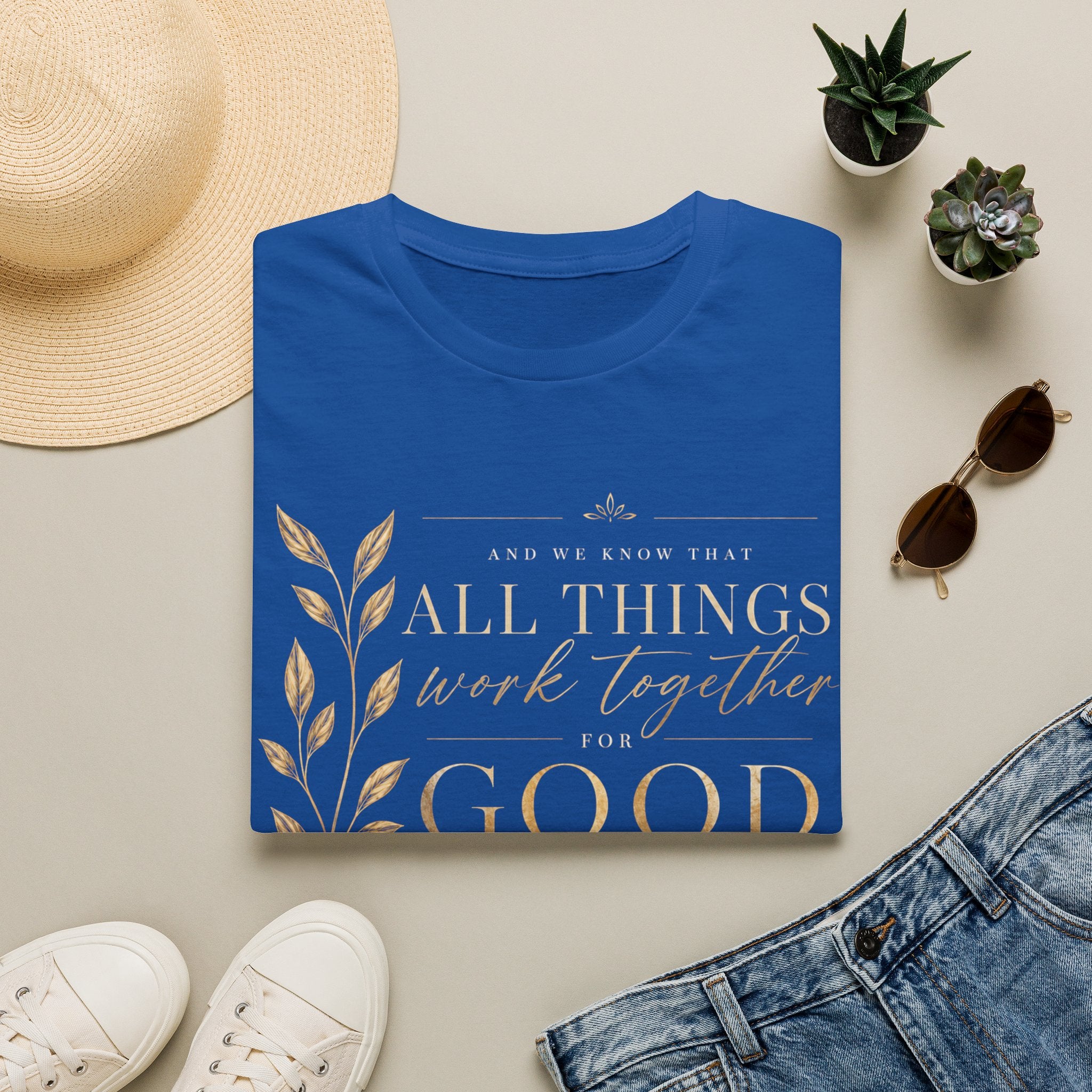 Romans 8:28 T-Shirt — Inspirational Christian Scripture Tee