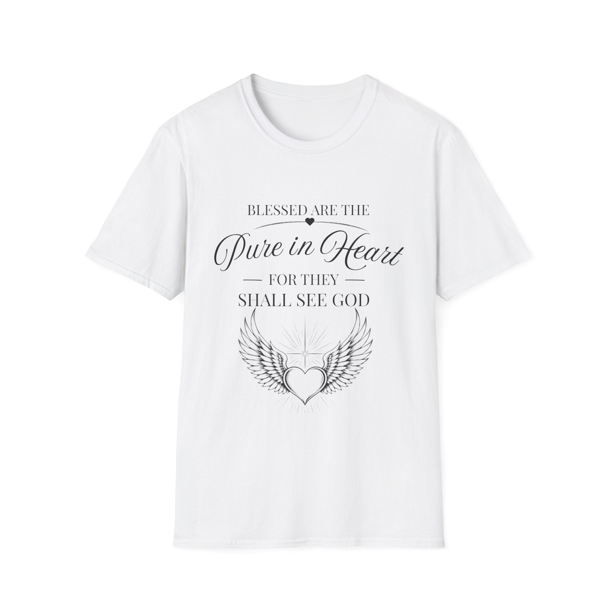 Matthew 5:8 T-Shirt — "Blessed are the Pure in Heart" Inspirational Faith Tee
