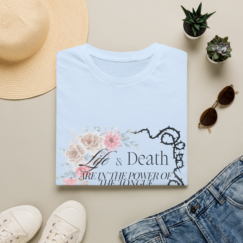 Proverbs 18:21 Vintage Floral Graphic T-Shirt