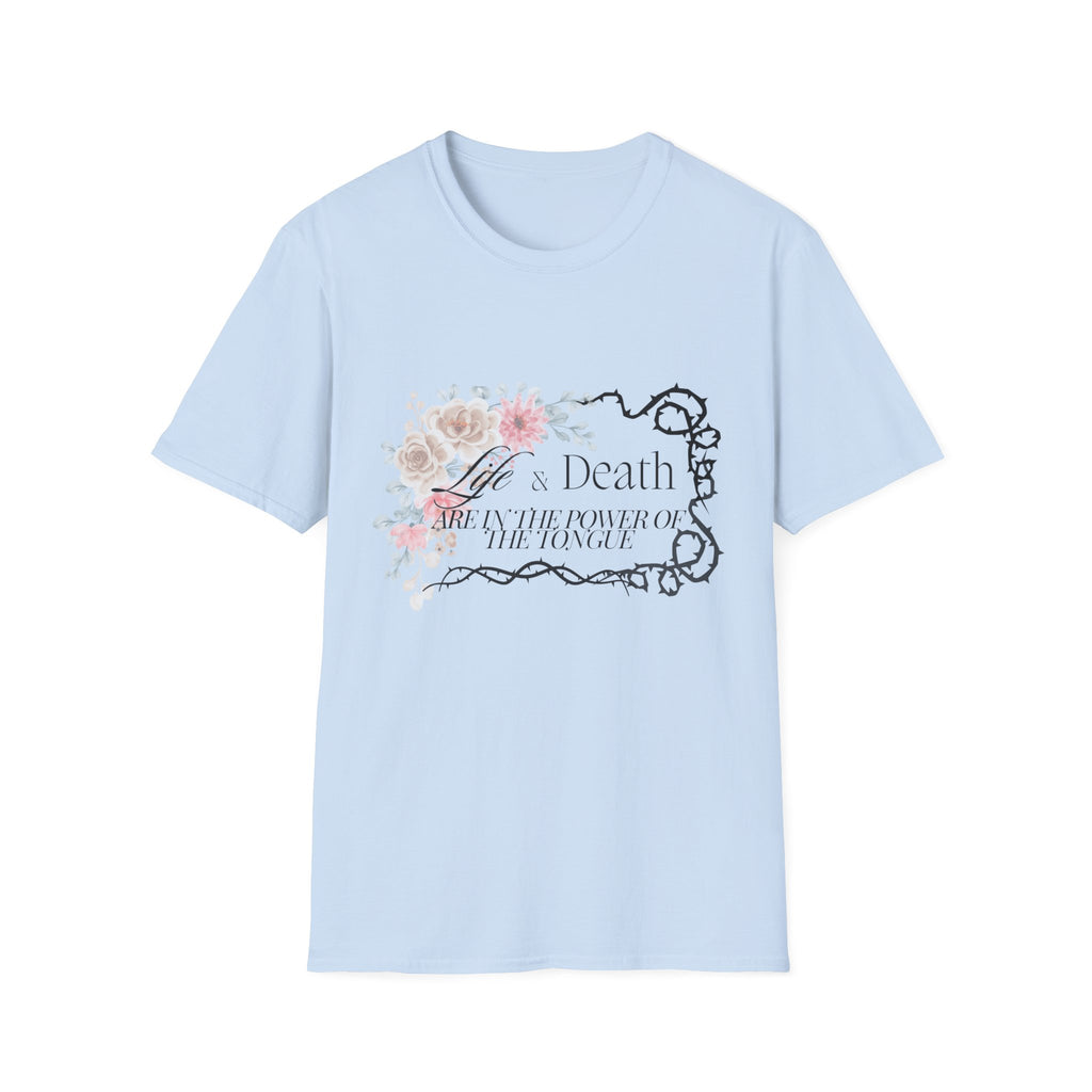 Proverbs 18:21 Vintage Floral Graphic T-Shirt