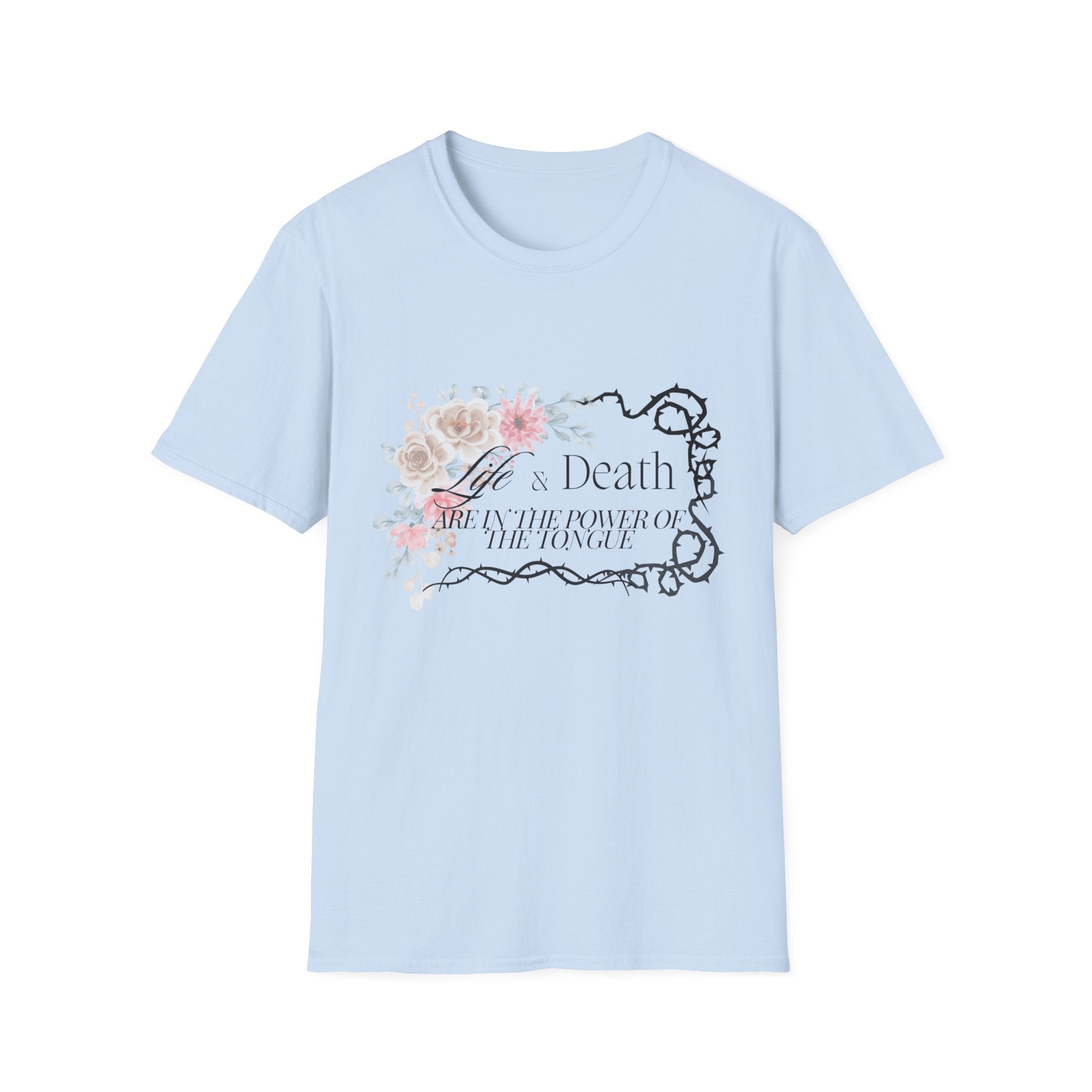 Proverbs 18:21 Vintage Floral Graphic T-Shirt
