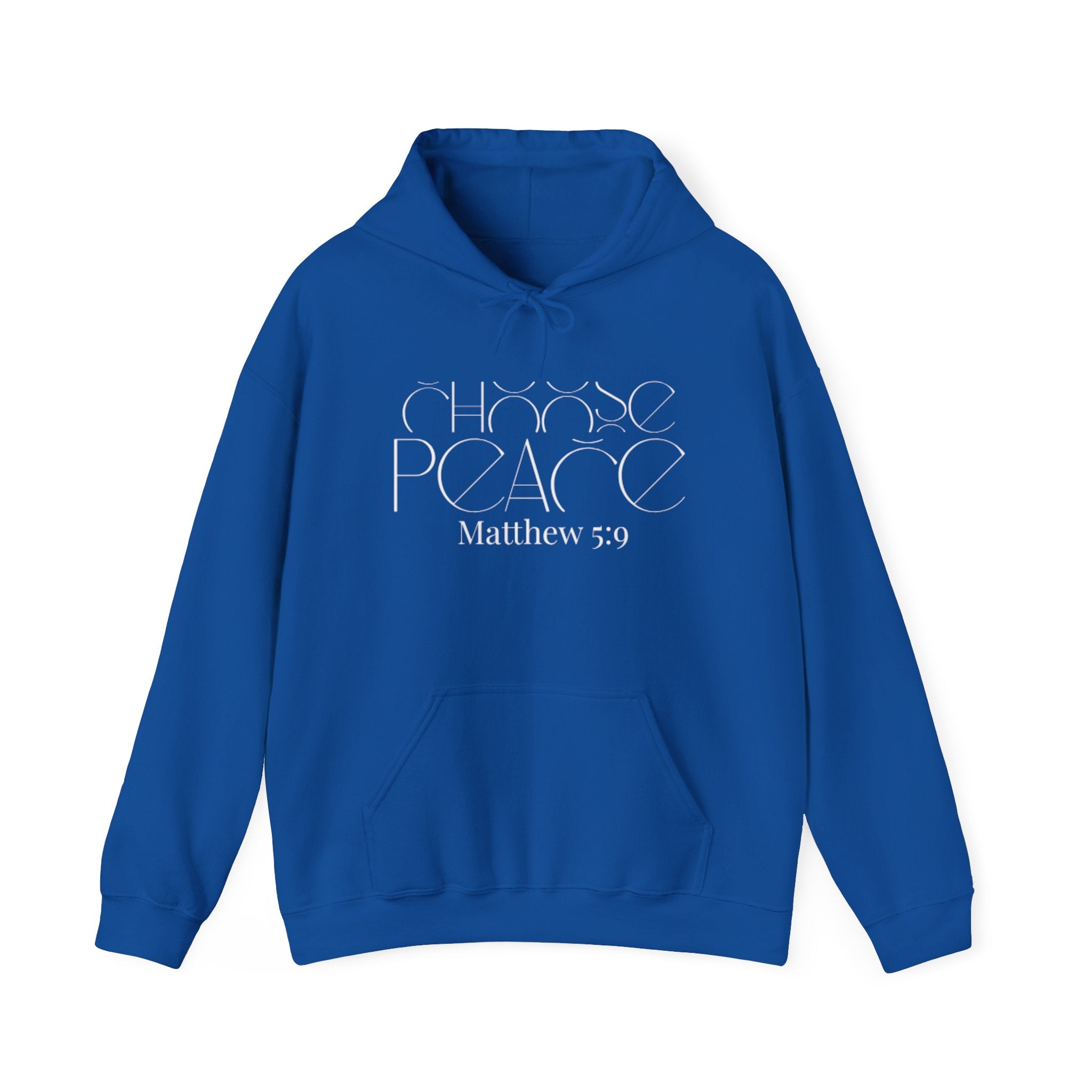 Choose Peace Hoodie – Matthew 5:9 Christian Faith Pullover (Holy Habits Back Design)
