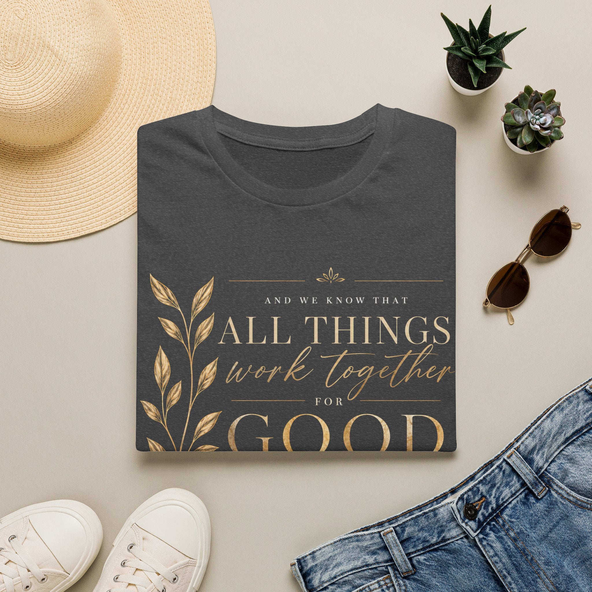 Romans 8:28 T-Shirt — Inspirational Christian Scripture Tee