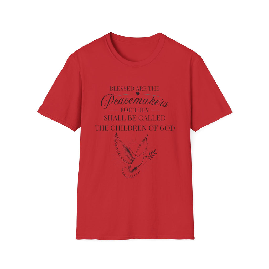 Matthew 5:9 T-Shirt — “Blessed are the Peacemakers” Dove Christian Tee