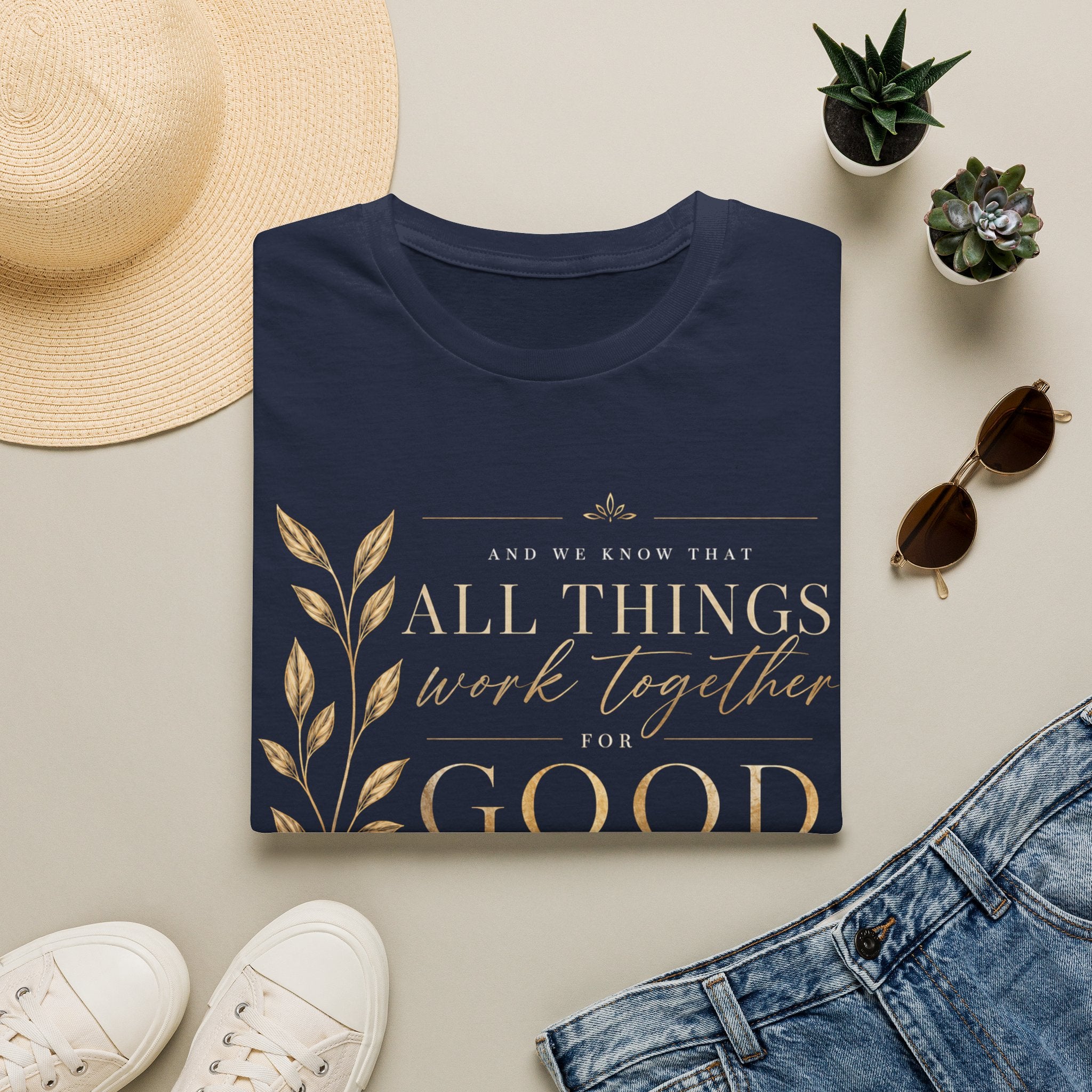 Romans 8:28 T-Shirt — Inspirational Christian Scripture Tee