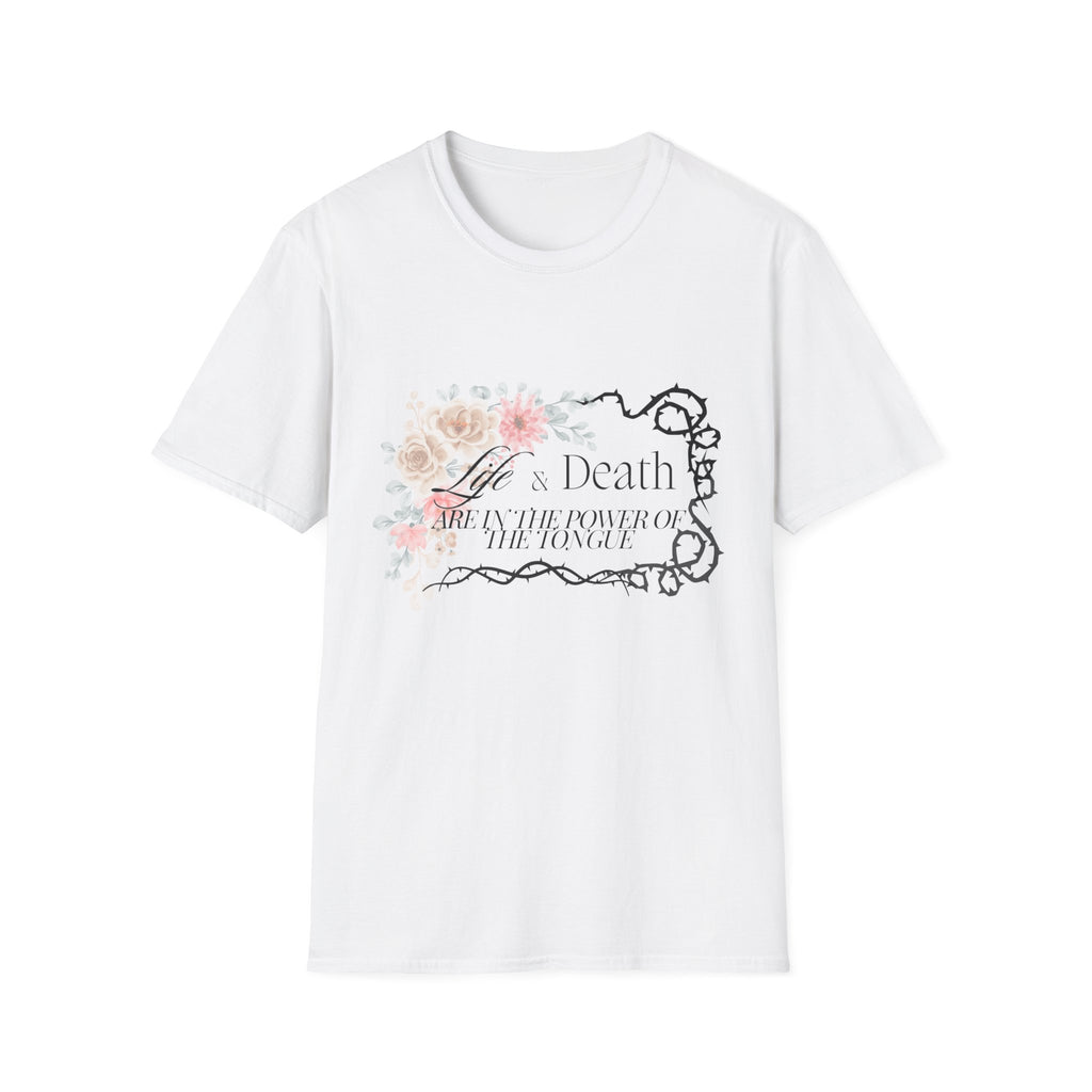 Proverbs 18:21 Vintage Floral Graphic T-Shirt