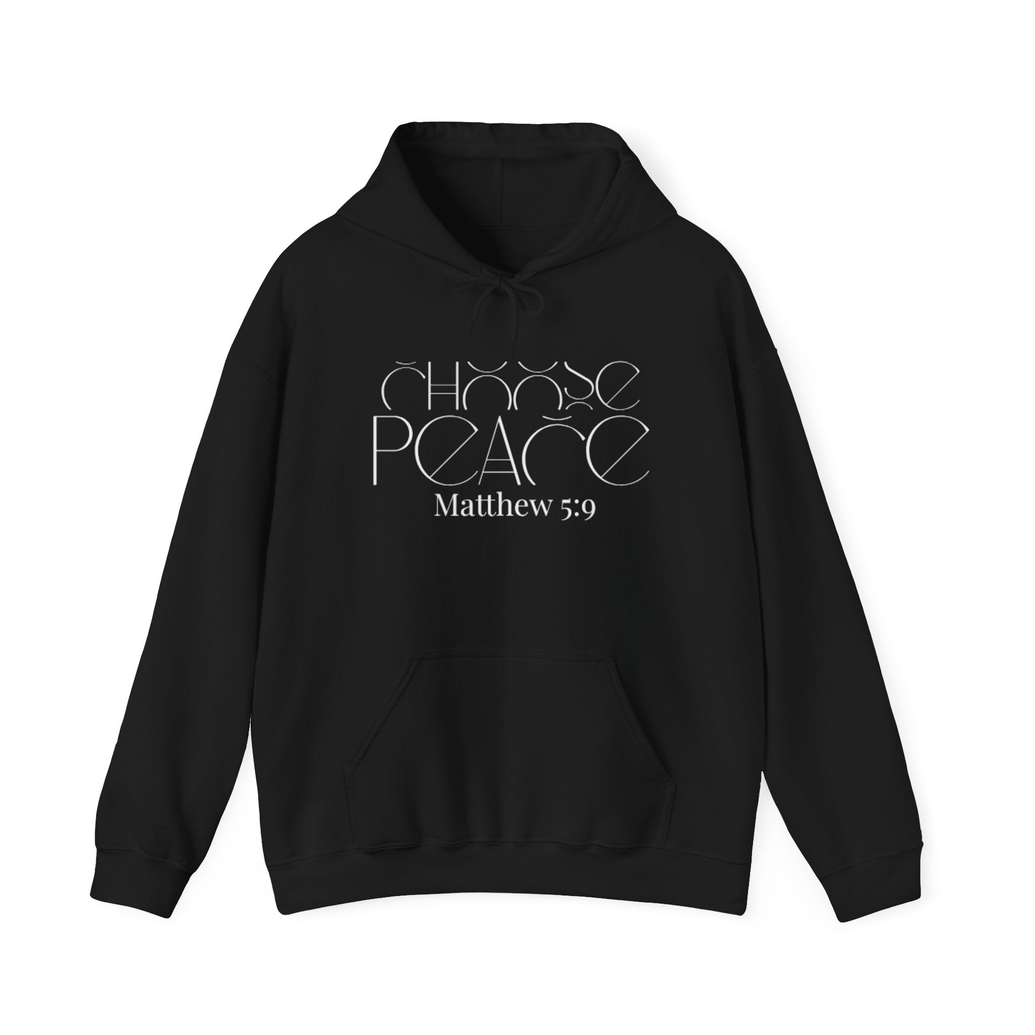 Choose Peace Hoodie – Matthew 5:9 Christian Faith Pullover (Holy Habits Back Design)